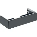 Mueble bajo Geberit ONE para lavabo, con un cajón: Ancho de lavabo=105cm, Negro / Cubierto mate